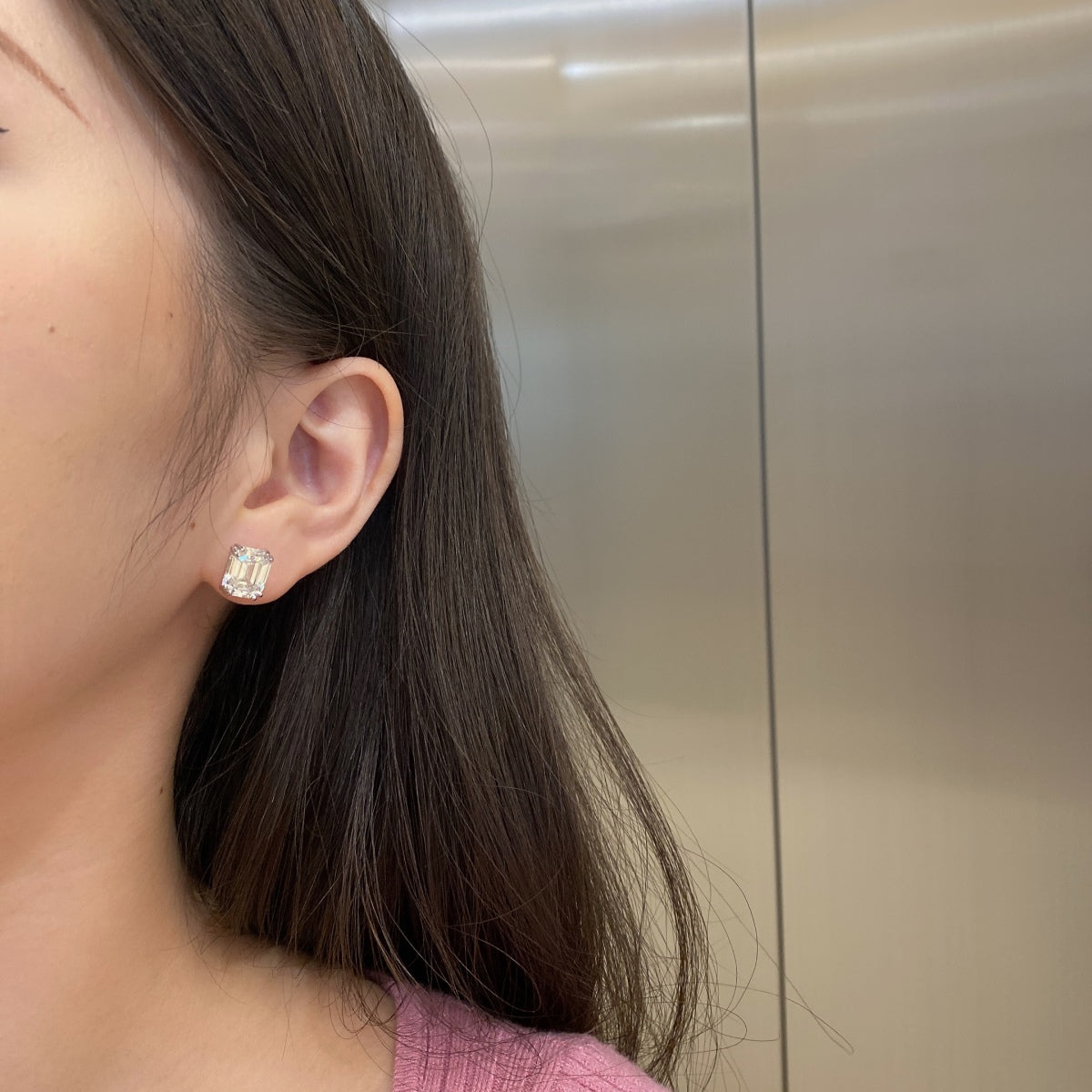 [Luxe Jewelry]Dazzling Square Shape Earrings