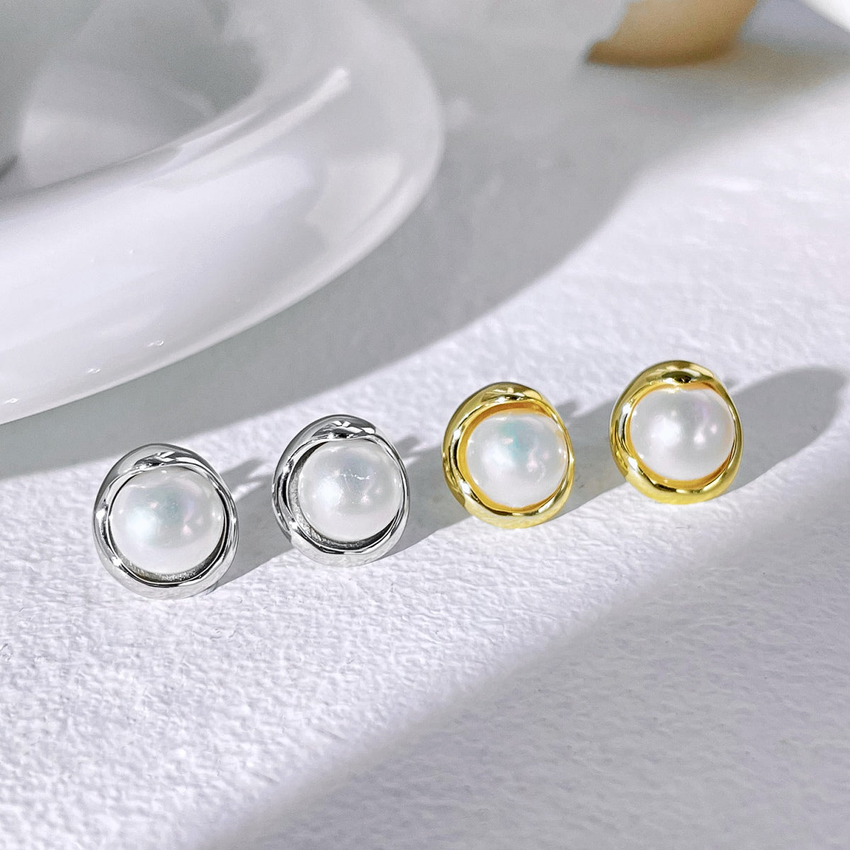 [Luxe Jewelry]Dainty Bread Pearl Earrings