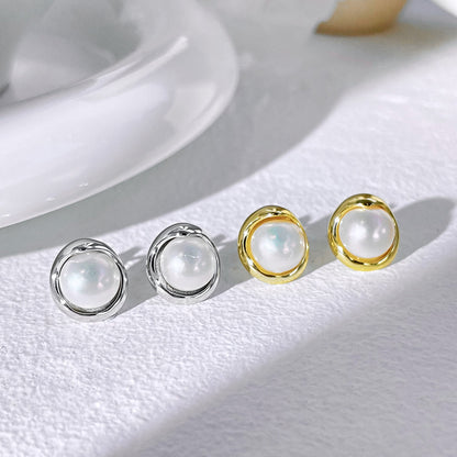 [Luxe Jewelry]Dainty Bread Pearl Earrings