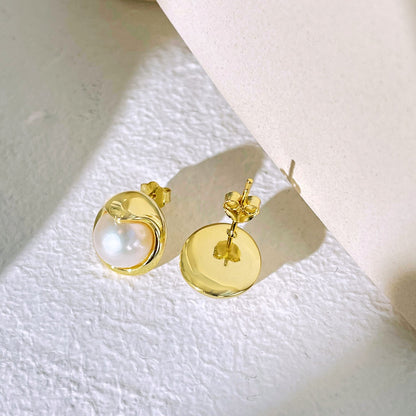 [Luxe Jewelry]Dainty Bread Pearl Earrings