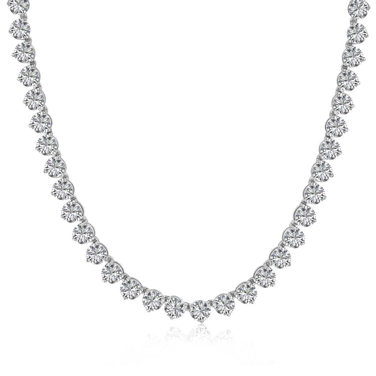 [Luxe Jewelry]Ornate Heart Cut Tennis Necklace