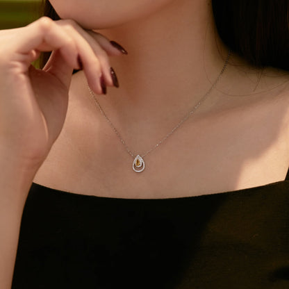 [Luxe Jewelry]Sparkling Pear Cut Necklace