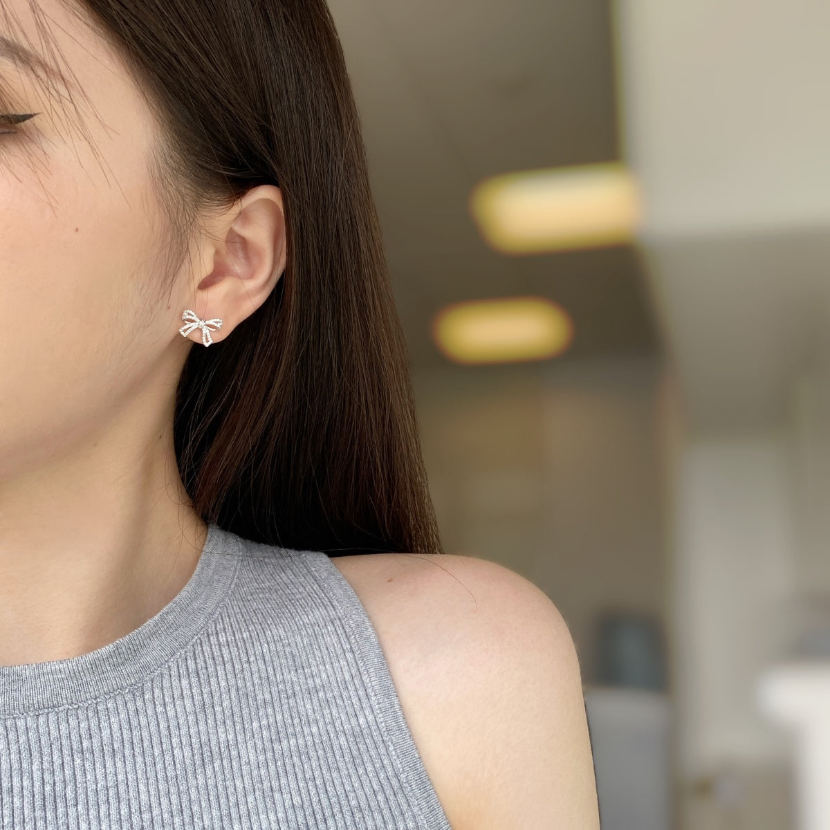 [Luxe Jewelry]Dainty Bow Shape Earrings