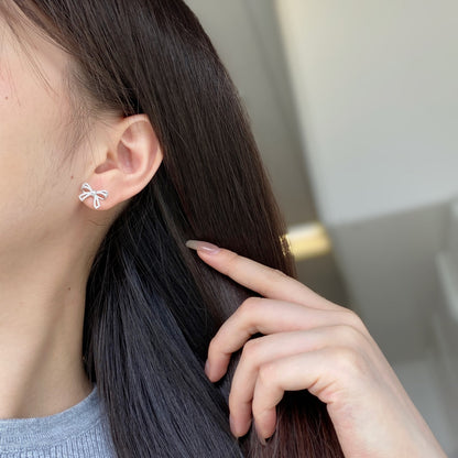[Luxe Jewelry]Dainty Bow Shape Earrings