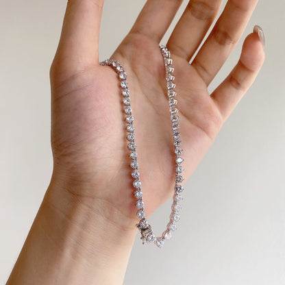[Luxe Jewelry]Ornate Heart Cut Tennis Necklace