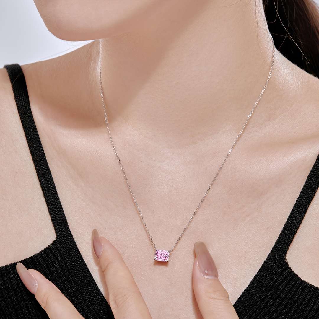 [Luxe Jewelry]Luxurious Square Shape Colorful Necalack