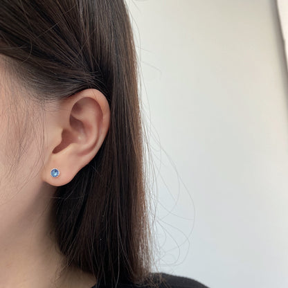 [Luxe Jewelry]Sparkling Colorful Round Shape Earrings