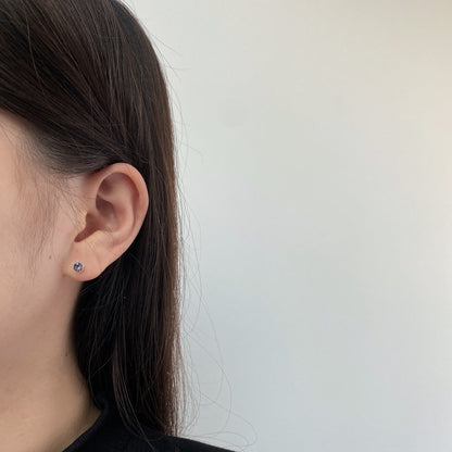 [Luxe Jewelry]Sparkling Colorful Round Shape Earrings