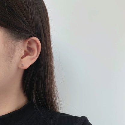 [Luxe Jewelry]Sparkling Colorful Round Shape Earrings