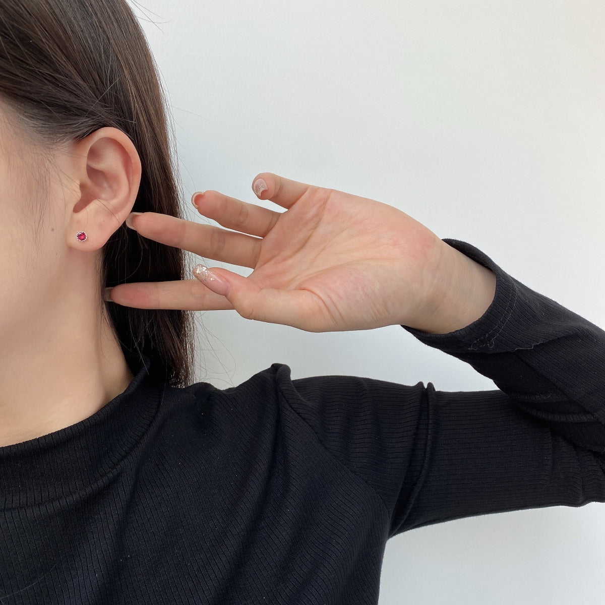 [Luxe Jewelry]Sparkling Colorful Round Shape Earrings