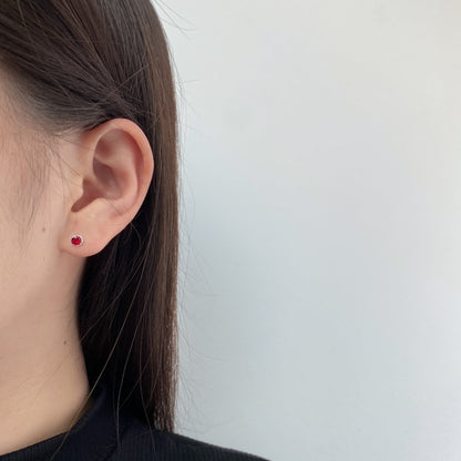[Luxe Jewelry]Sparkling Colorful Round Shape Earrings
