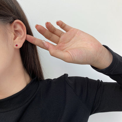 [Luxe Jewelry]Sparkling Colorful Round Shape Earrings