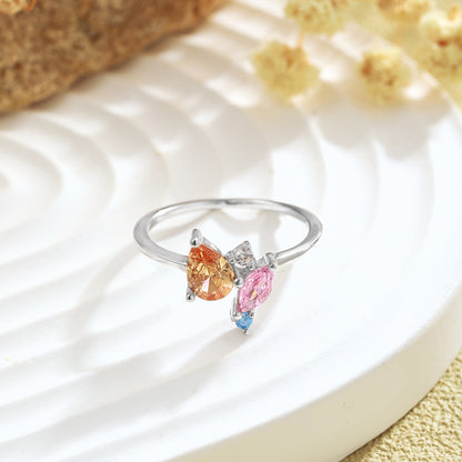 [Luxe Jewelry]Radiant Colorful Multi Cut Daily Ring