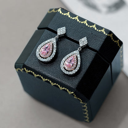 [Luxe Jewelry]Ornate Delicate Water Drop Shape Banquet Earrings