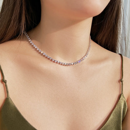 [Luxe Jewelry]Ornate Heart Cut Tennis Necklace