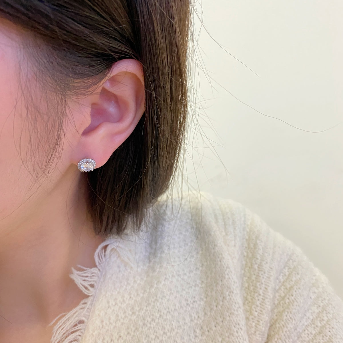 [Luxe Jewelry]Classic Princess Round Shape Earrings