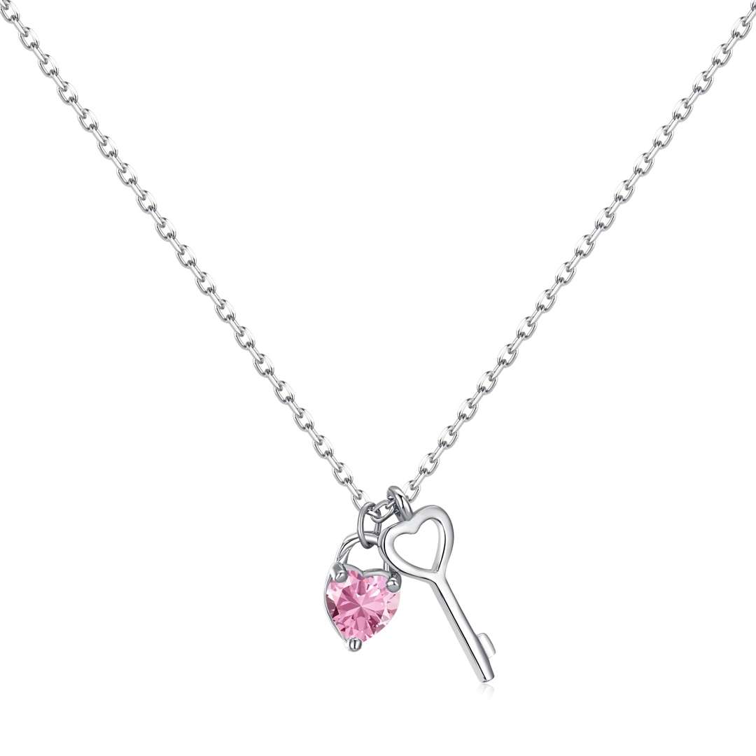 [Luxe Jewelry]Unique Heart Shape Key Pendent Necklace