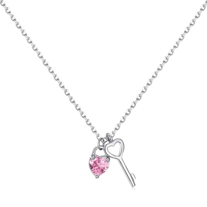 [Luxe Jewelry]Unique Heart Shape Key Pendent Necklace