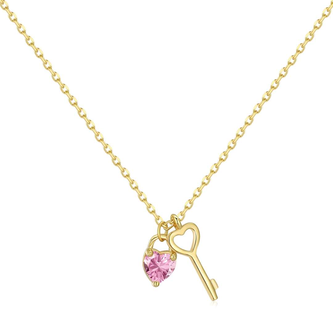 [Luxe Jewelry]Unique Heart Shape Key Pendent Necklace