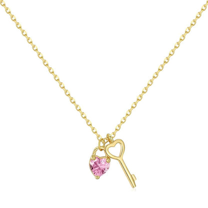 [Luxe Jewelry]Unique Heart Shape Key Pendent Necklace