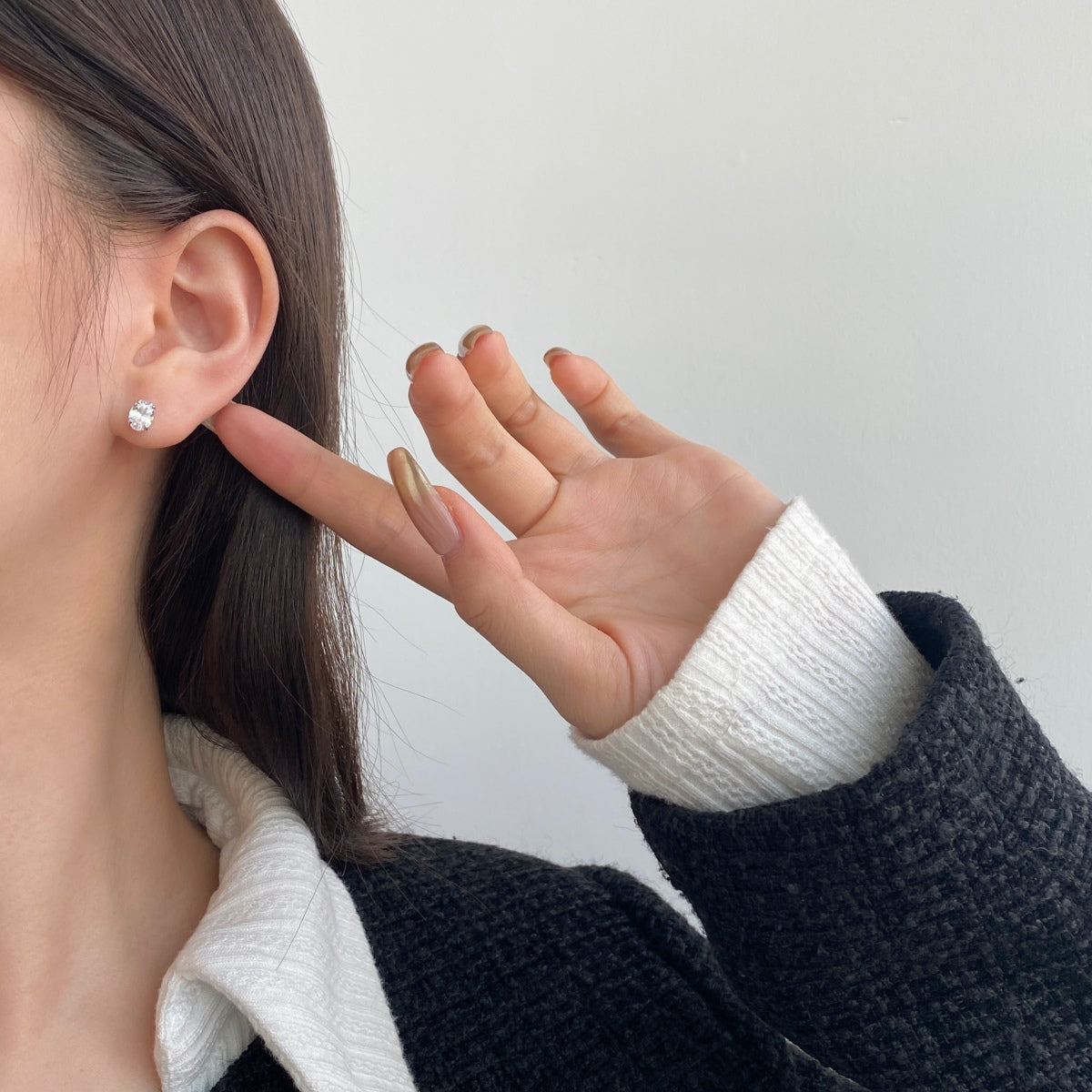 [Luxe Jewelry]Oval Classic Dignified Elegant Earrings