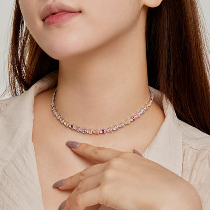 [Luxe Jewelry]Radiant Colorful Rainbow Necklace