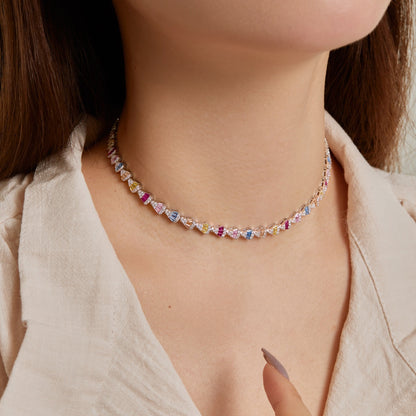 [Luxe Jewelry]Radiant Colorful Rainbow Necklace