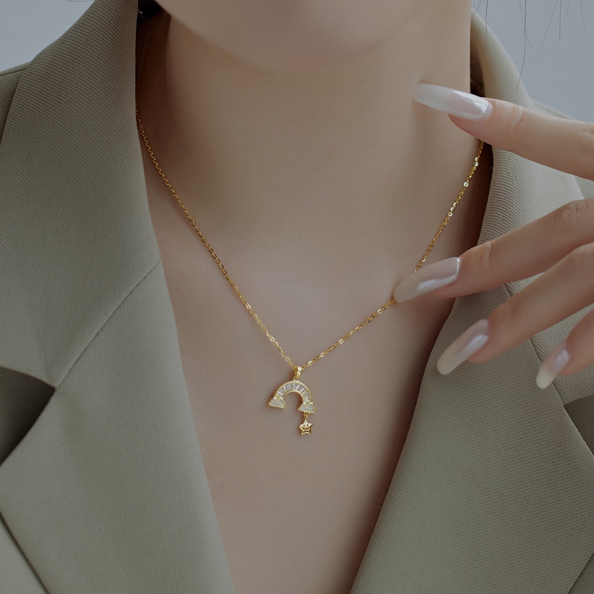 [Luxe Jewelry]Unique Rainbow Star Necklace