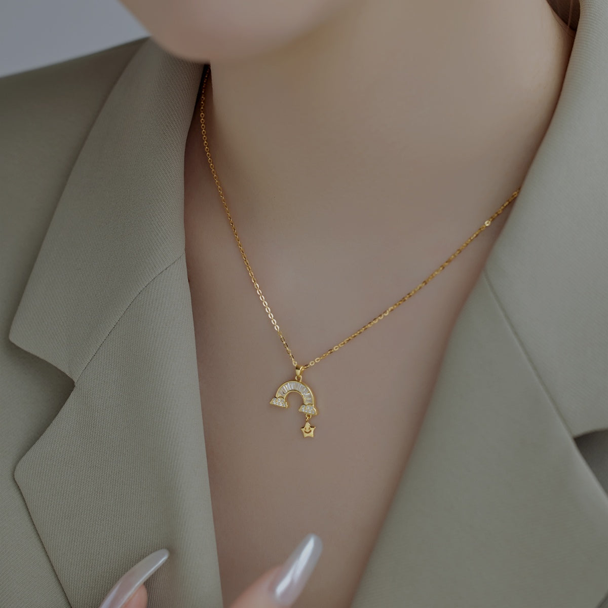 [Luxe Jewelry]Unique Rainbow Star Necklace