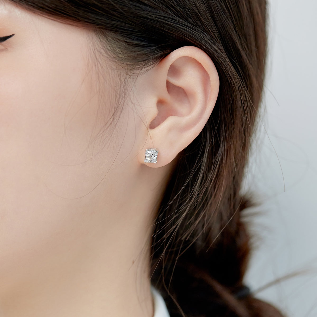 [Luxe Jewelry]1.0 Carat Radiant Princess Cut Wedding Earrings