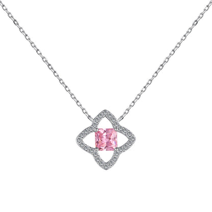 [Luxe Jewelry]Exquisite Flower Shape Princess Cut Necklace