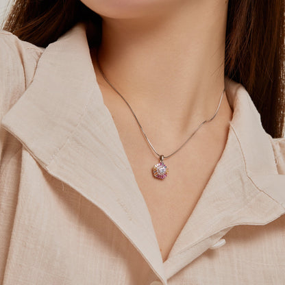 [Luxe Jewelry]Charming Flower Colorful Necklace