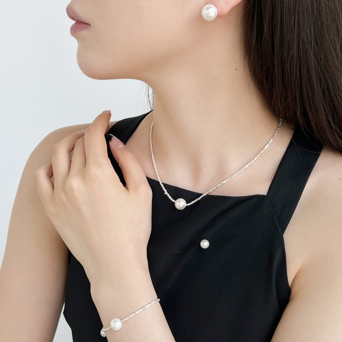 [Luxe Jewelry]Delicate Pearl Earrings