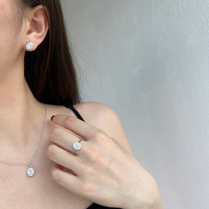 [Luxe Jewelry]Delicate Radiant Oval Cut Daily Earrings