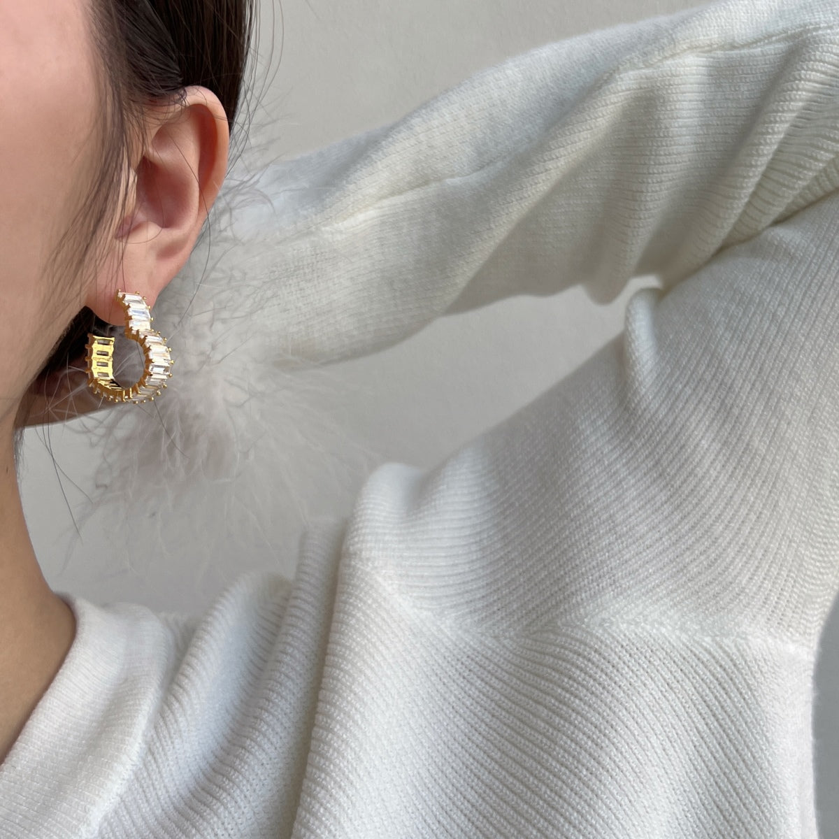 [Luxe Jewelry]Radiant Heart Cutout Earrings