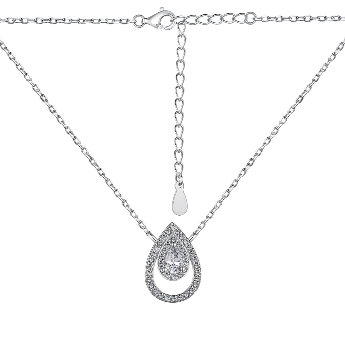 [Luxe Jewelry]Sparkling Pear Cut Necklace