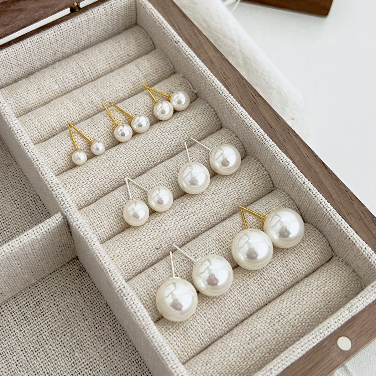 [Luxe Jewelry]Delicate Pearl Earrings