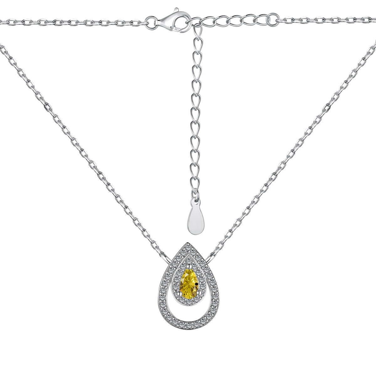 [Luxe Jewelry]Sparkling Pear Cut Necklace