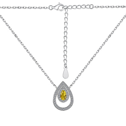 [Luxe Jewelry]Sparkling Pear Cut Necklace