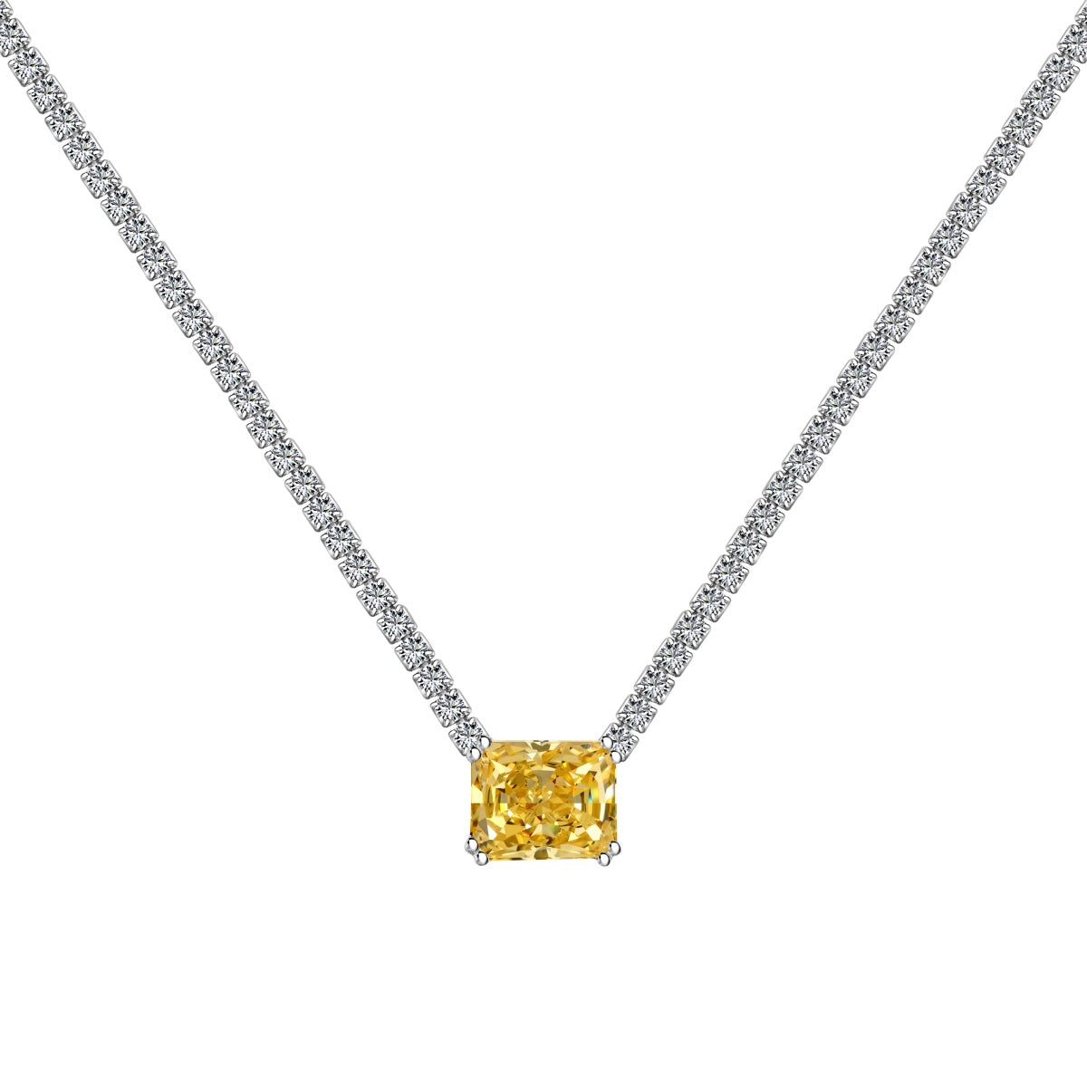 [Luxe Jewelry]4.0 Carat Elegant Radiant Cut Necklace