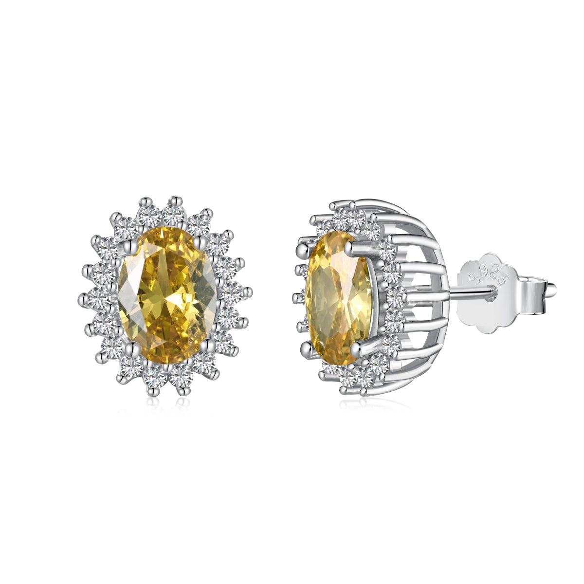 [Luxe Jewelry]Delicate Radiant Oval Cut Daily Earrings