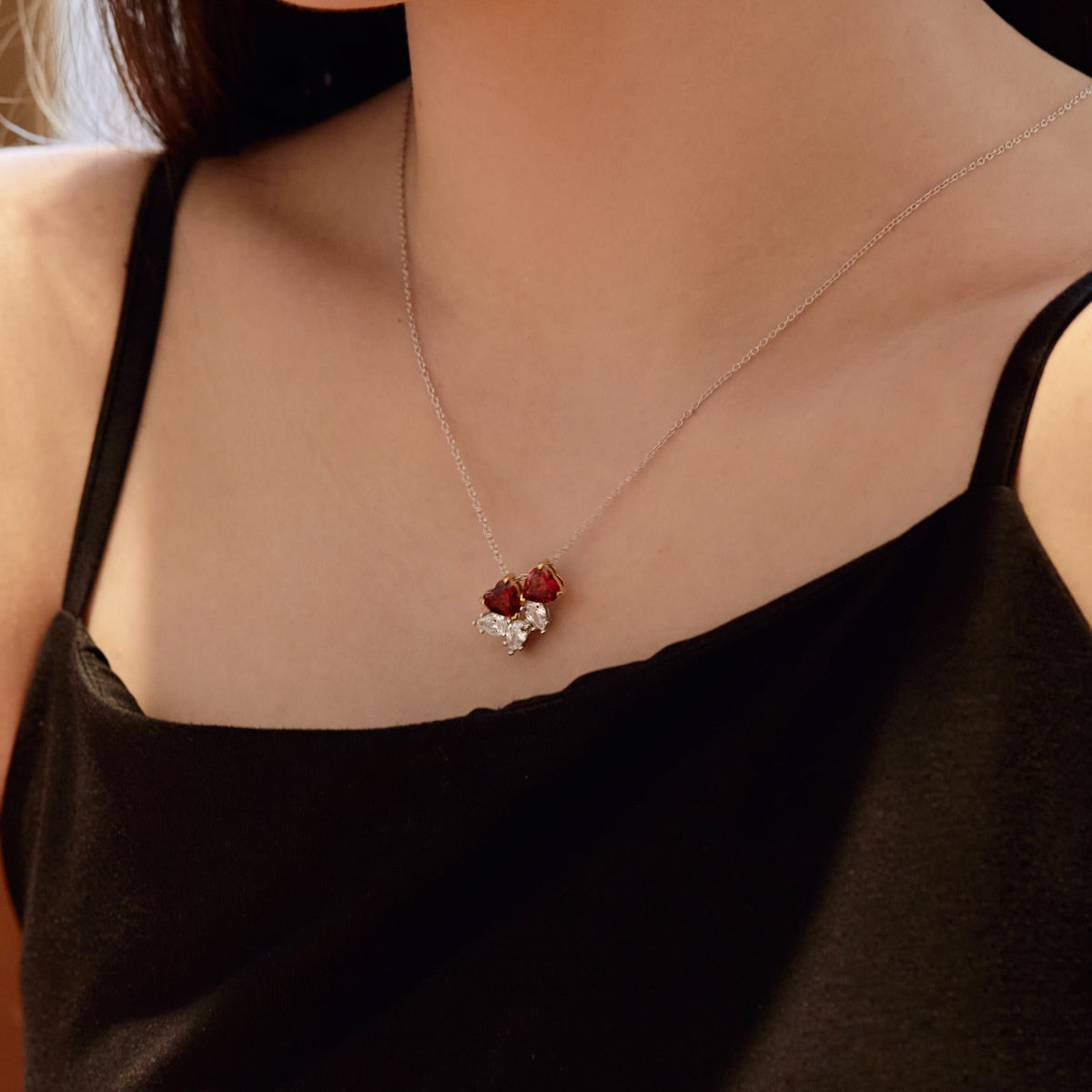 [Luxe Jewelry]Dainty Red Heart Necklace