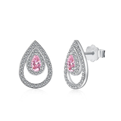 [Luxe Jewelry]Sparkling Delicate Water Drop Shape Daily Earrings
