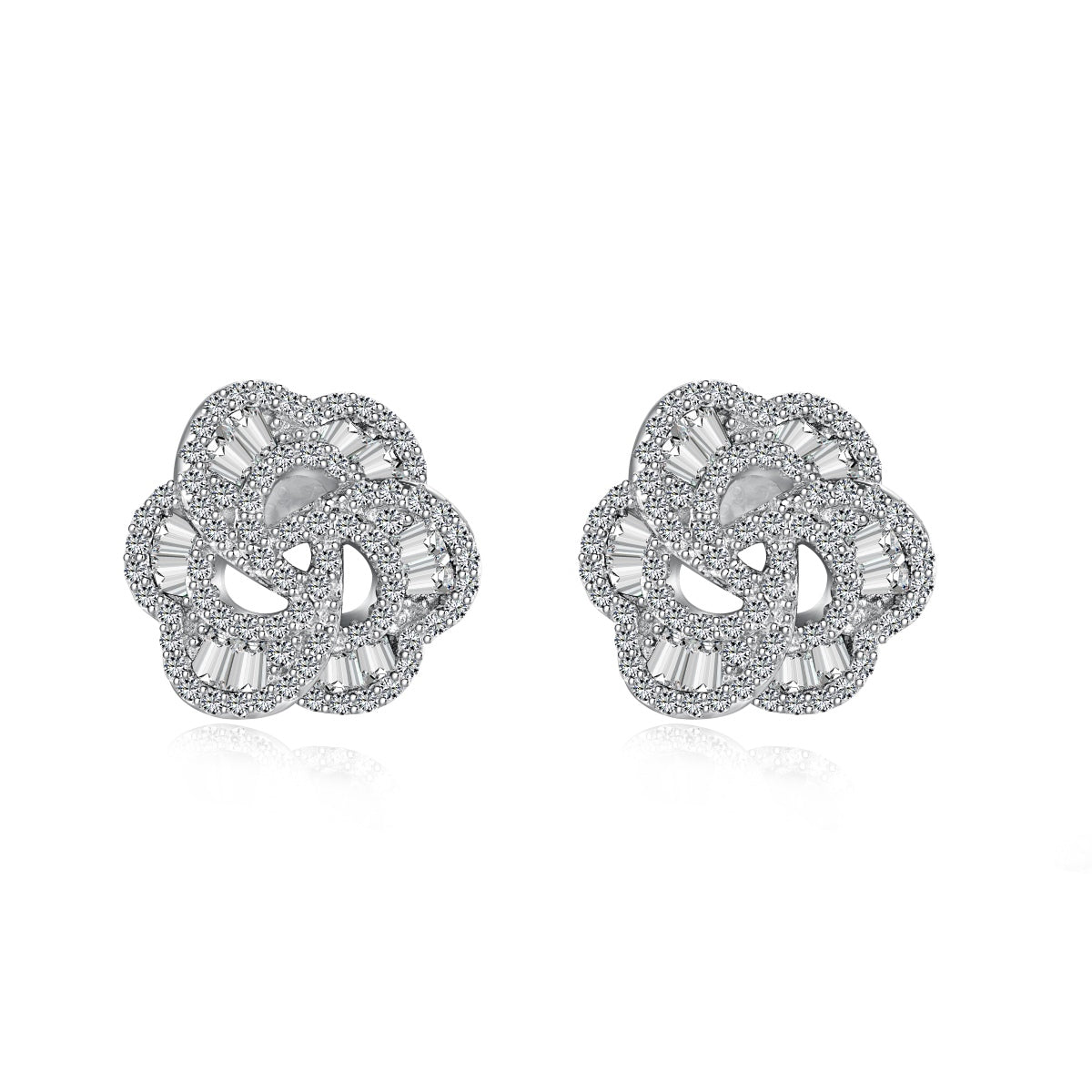 [Luxe Jewelry]Exquisite Flower Shape Daily Earrings