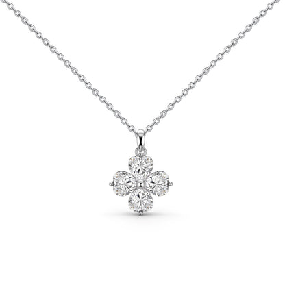 [Luxe Jewelry]Heart-Shaped Four-Leaf Clover Bead Necklace