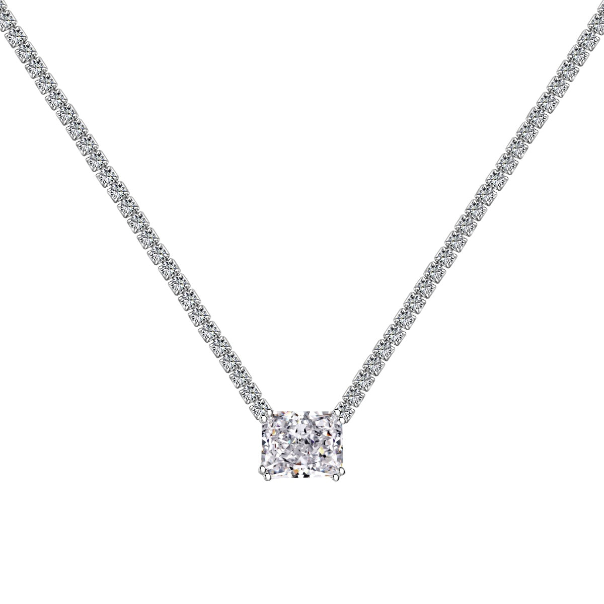 [Luxe Jewelry]4.0 Carat Elegant Radiant Cut Necklace