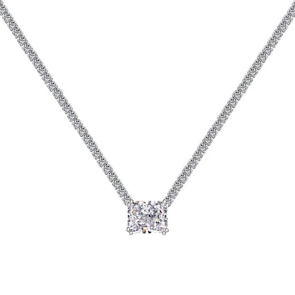 [Luxe Jewelry]4.0 Carat Elegant Radiant Cut Necklace