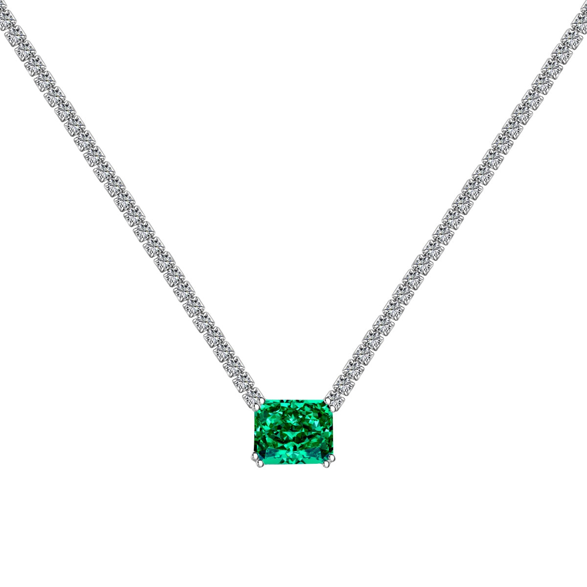 [Luxe Jewelry]4.0 Carat Elegant Radiant Cut Necklace
