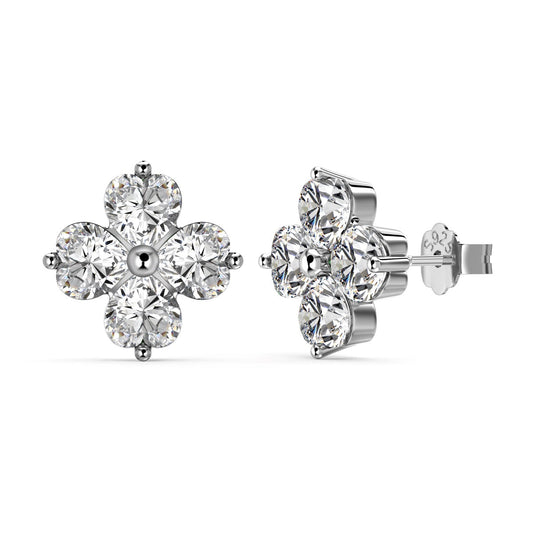 [Luxe Jewelry]Four-Leaf Clover Ball Earrings