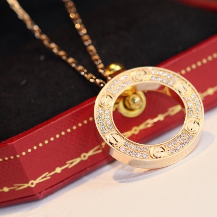 [Luxe Jewelry]LOVE NECKLACE ADJUSTABLE ROSE GOLD